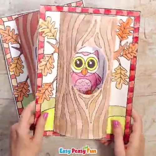 Owl craft template fall crafts d owl coloring page by easy peasy and fun