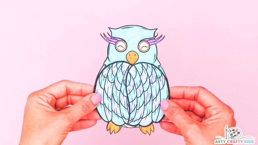 D printable owl craft an easy owl coloring craft