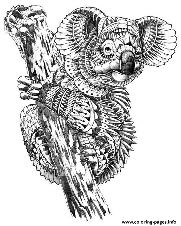 Hard animal difficult adult owl d coloring page printable