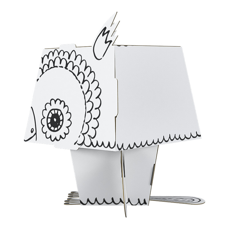 D owl coloring book