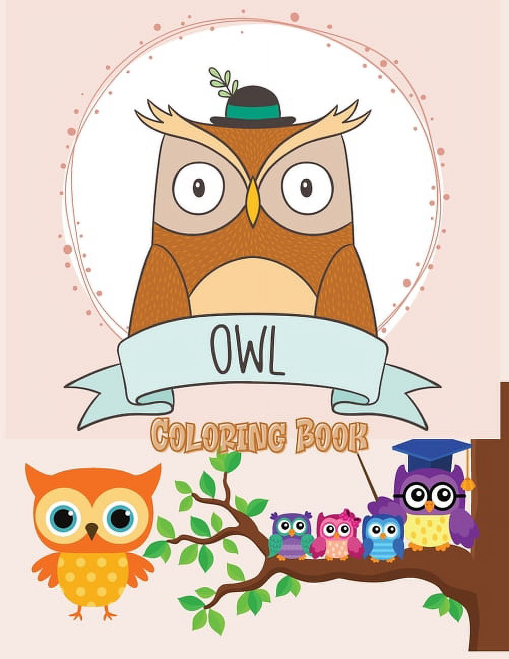 Owl coloring book cute owl designs to color for girls boys and kids of all ages paperback