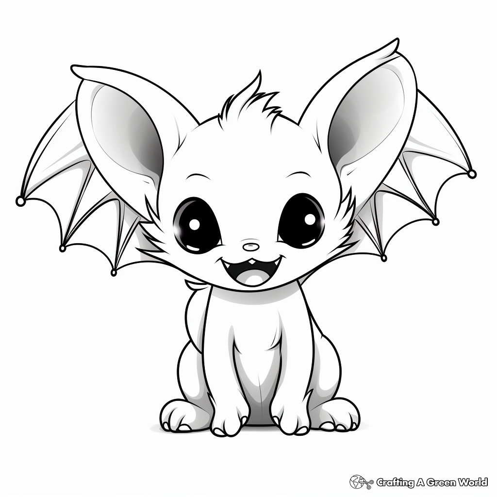 Baby bat coloring pages
