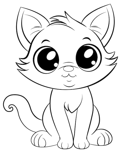 Cat coloring vectors illustrations for free download
