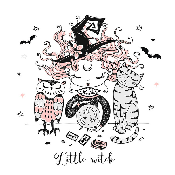 Little witch free stock vectors