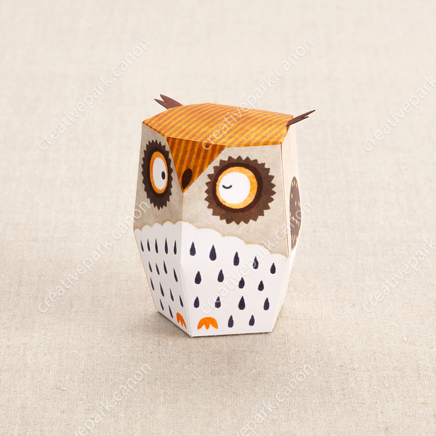 Mini paper craft halloween owl
