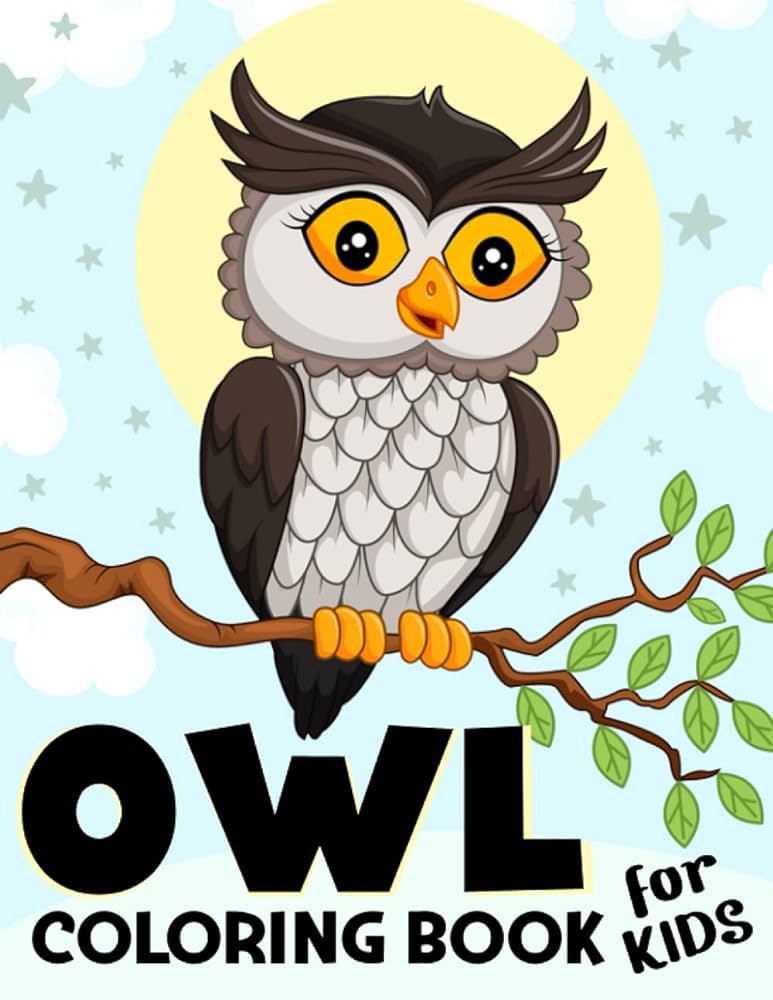 Owl coloring book for kids over fun coloring and activity pages with cute owls owls night and more for kids toddlers and preschoolers creative gift for kids publications color king