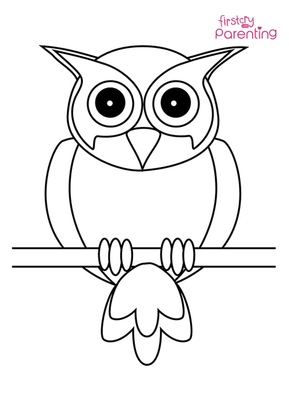 Easy printable owl coloring pages for kids