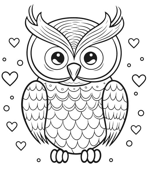 Free printable owls coloring pages list