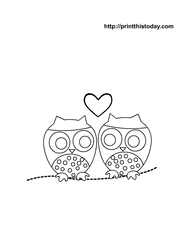 Heart coloring pages print this today owl coloring pages heart coloring pages coloring pages