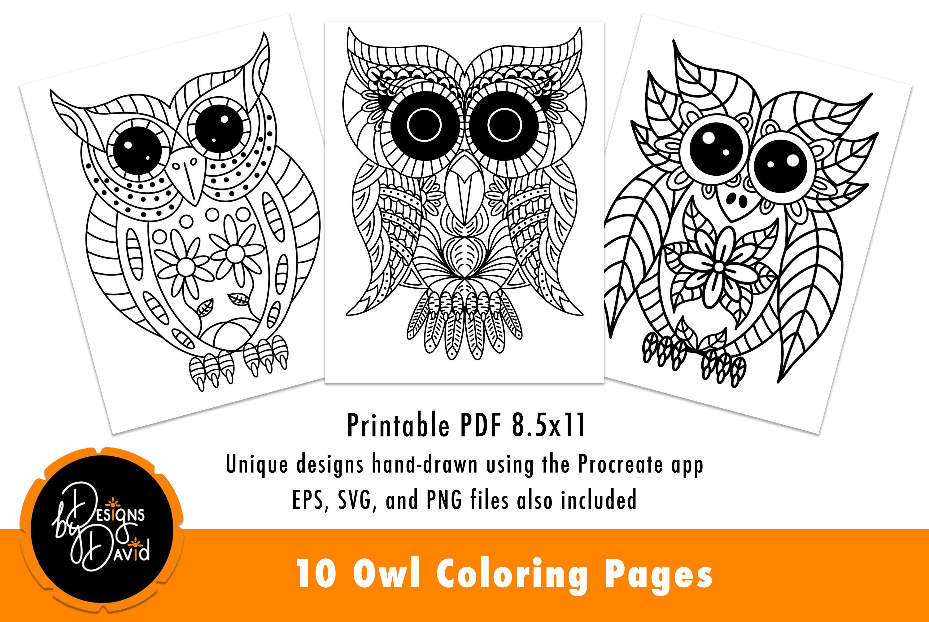 Owl coloring pages