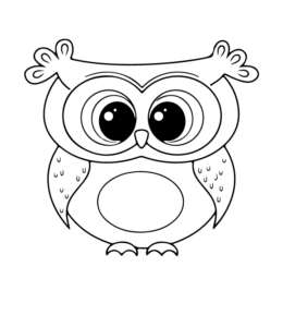 Owl coloring pages playing learning