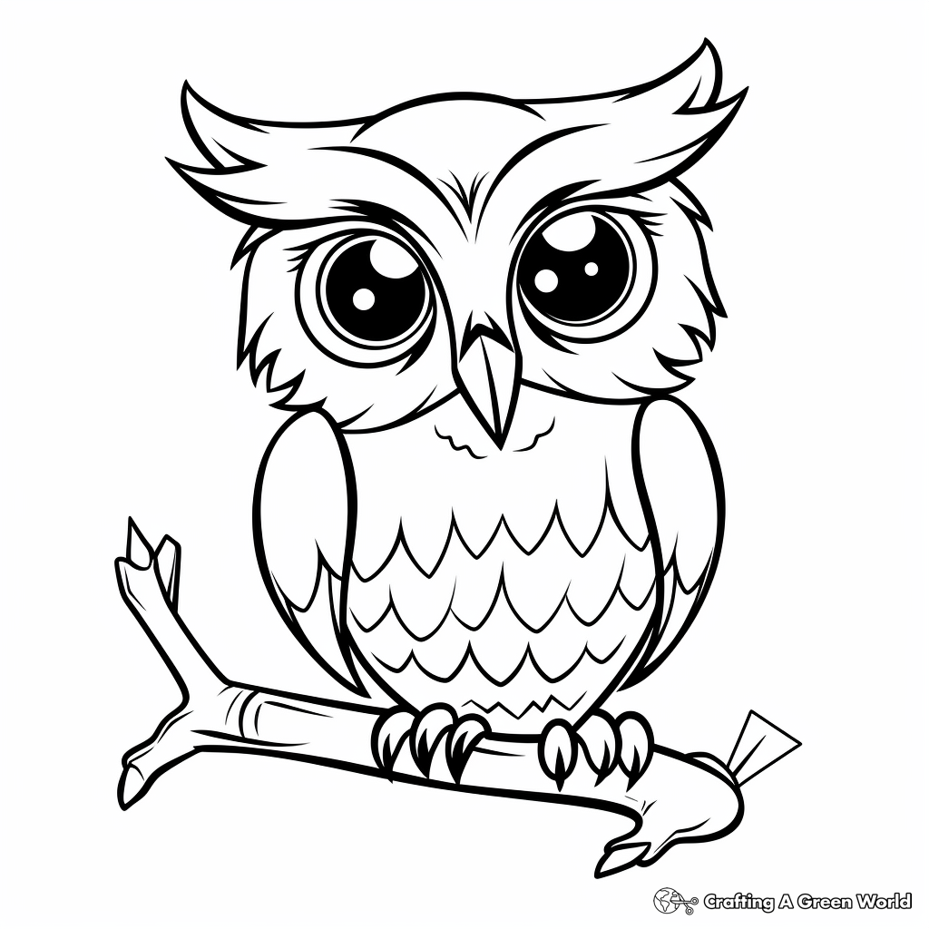 Great horned owl coloring pages