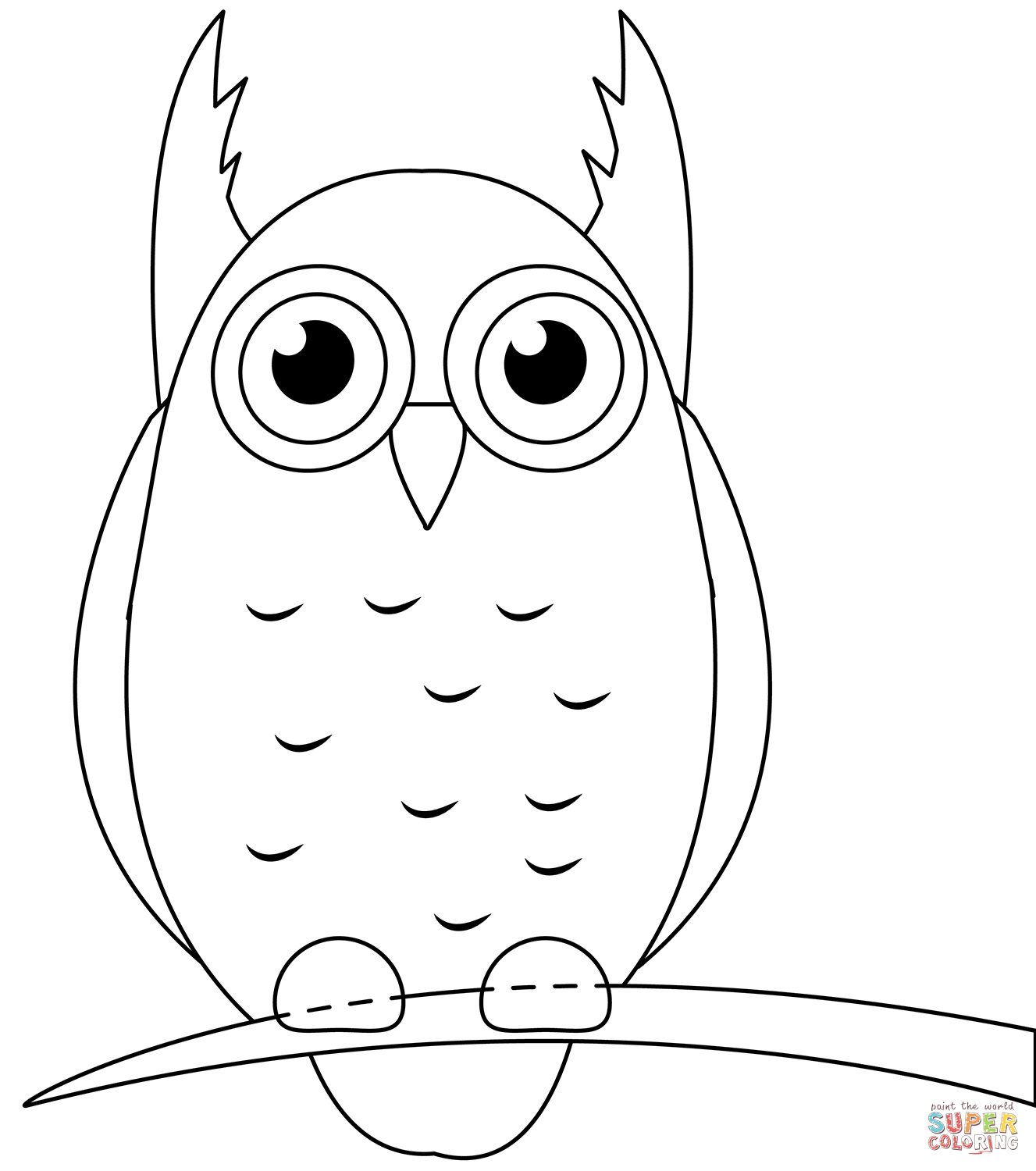 Cute owl coloring page free printable coloring pages