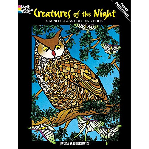 Creatures of the night stained glass coloring book dover nature stained glass coloring book