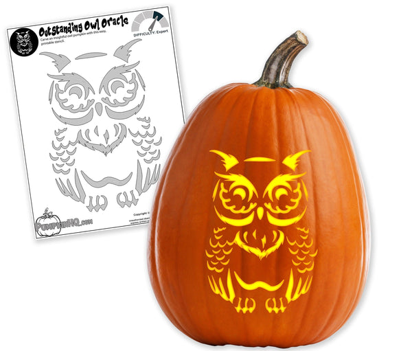 Eagle head pumpkin carving stencil