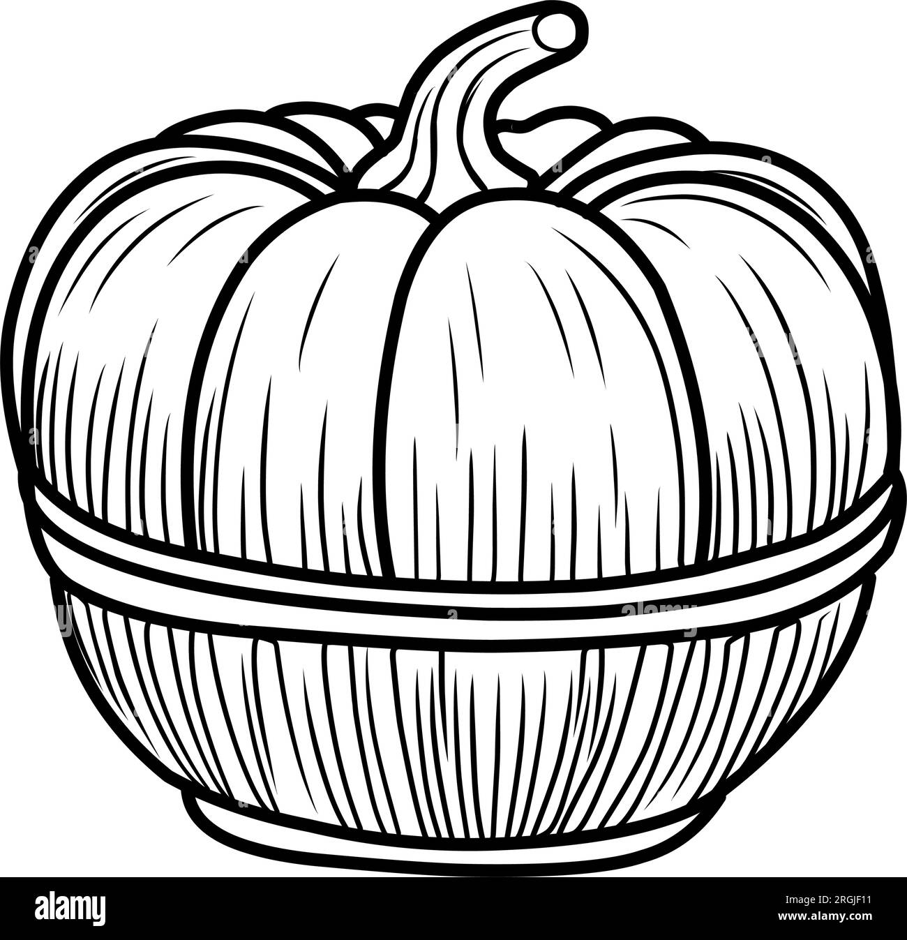 Pumpkin coloring page art cut out stock images pictures