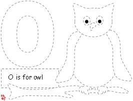 Owl trace and color print