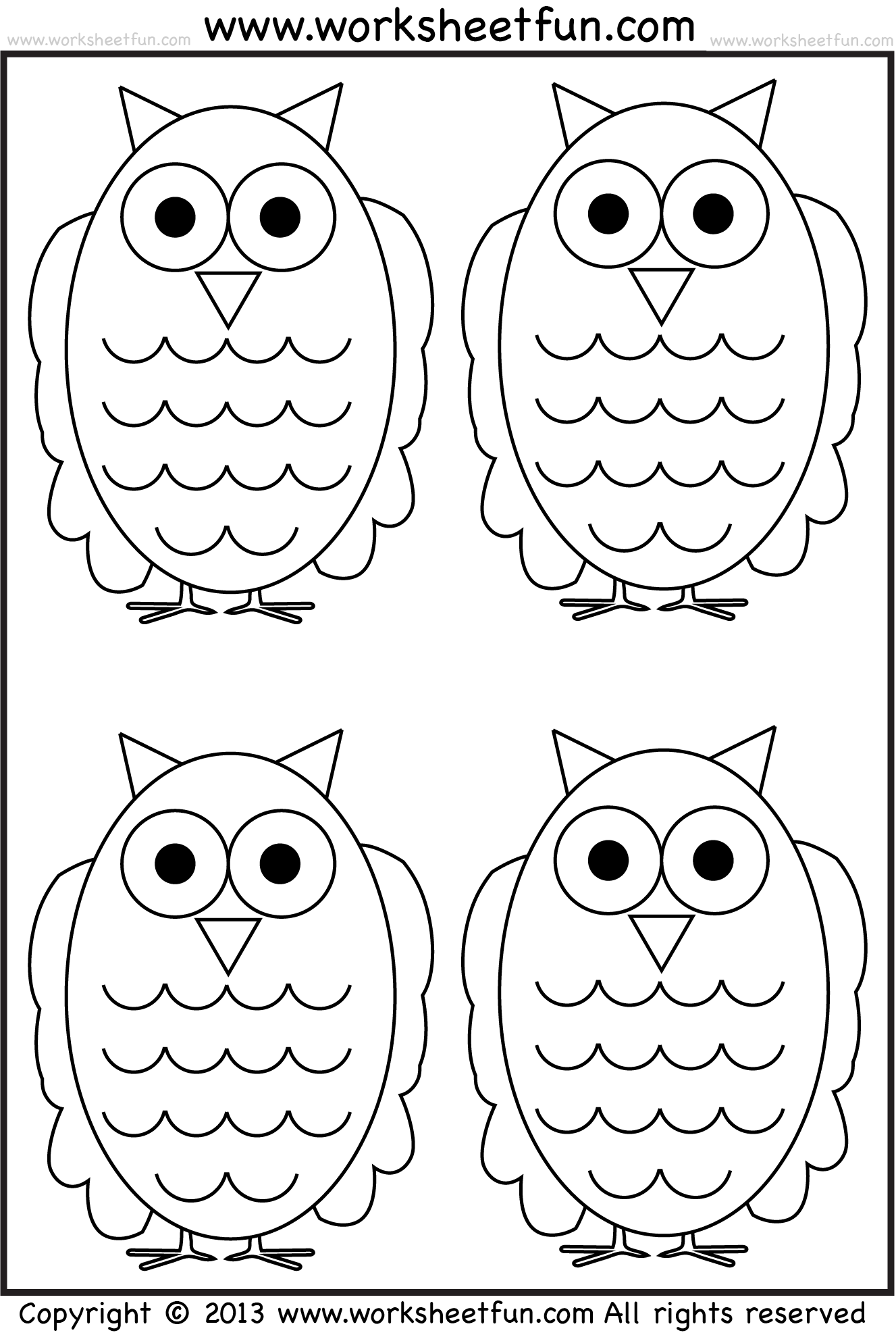 Owl tracing and coloring â halloween worksheets free printable worksheets â