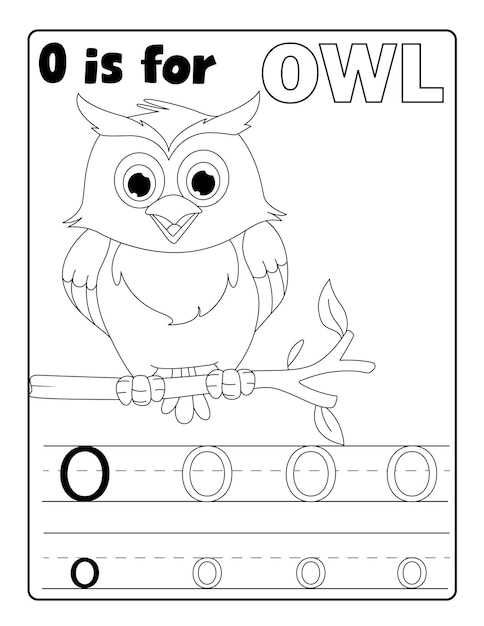 Premium vector alphabetical animal coloring and letter tracing coloring pages print ready vector