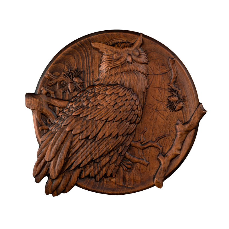 Owl wood carving