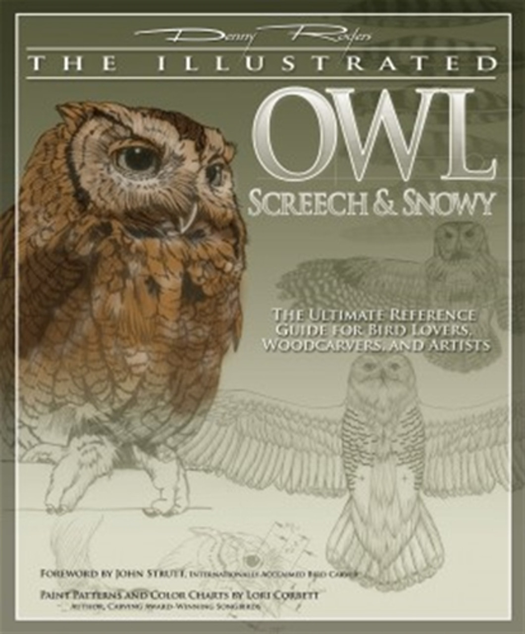 The illustrated owl screech snowy carving pany