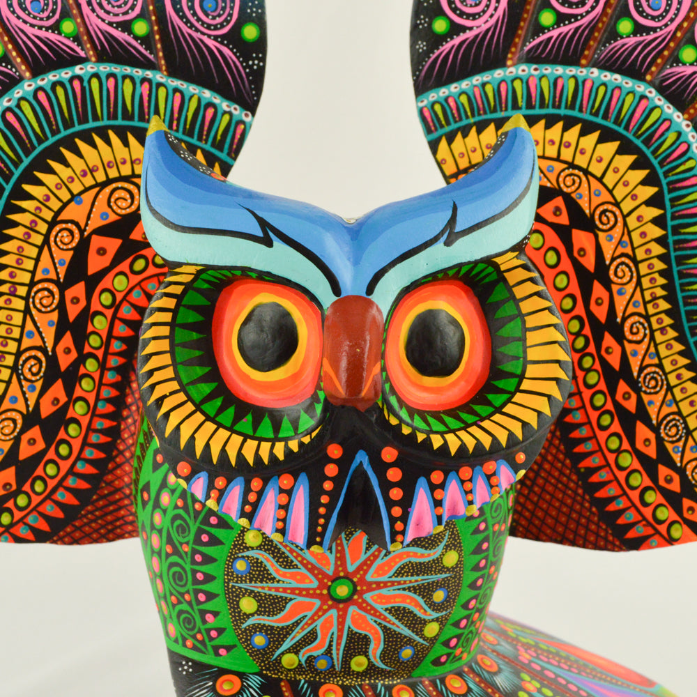 Owl alebrije oaxacan wood carving â magia mexica
