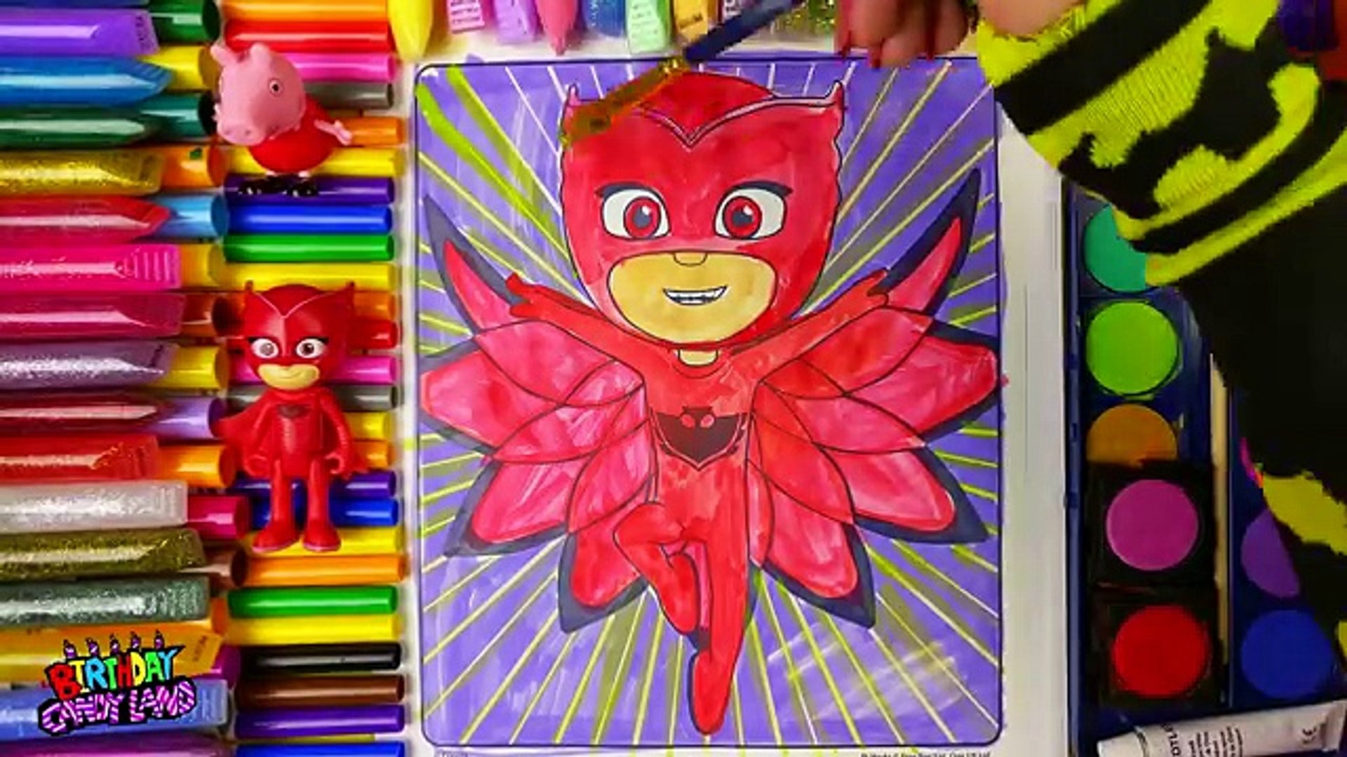 Pj masks owlette colouring pages for kids colouring and painting owlette colouring book