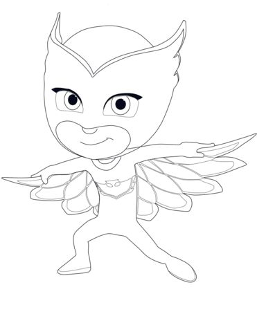 Owlette from pj masks coloring page from pj masks category select from printable craftsâ pj masks coloring pages disney character drawings coloring pages