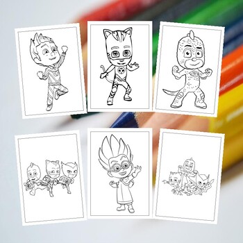Catboy owlette gekko printable pj masks coloring pages collection delight