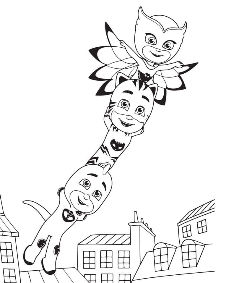Pj masks coloring pages