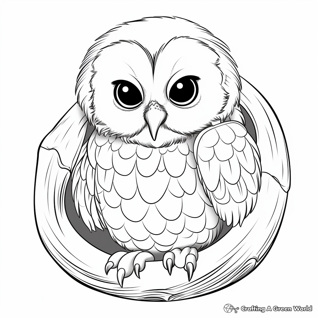 Barn owl coloring pages