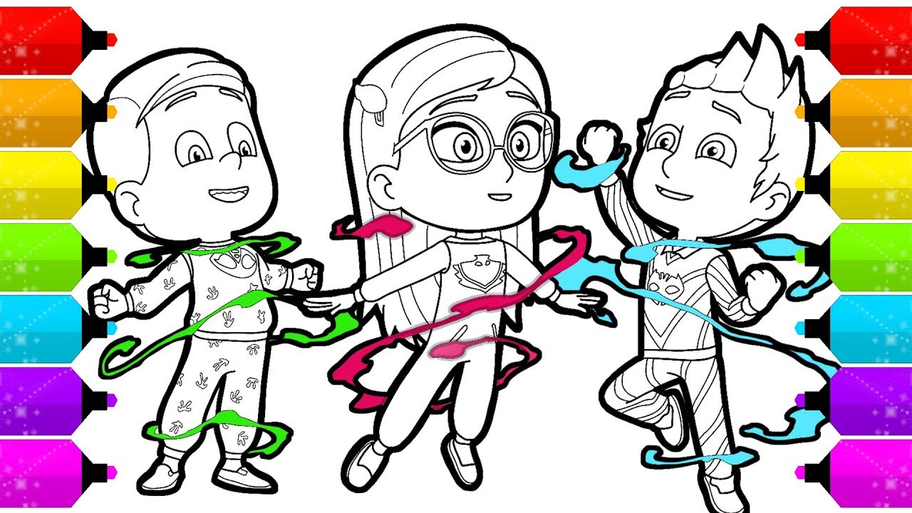 Pj asks catboy gekko and owlette coloring pages transforation