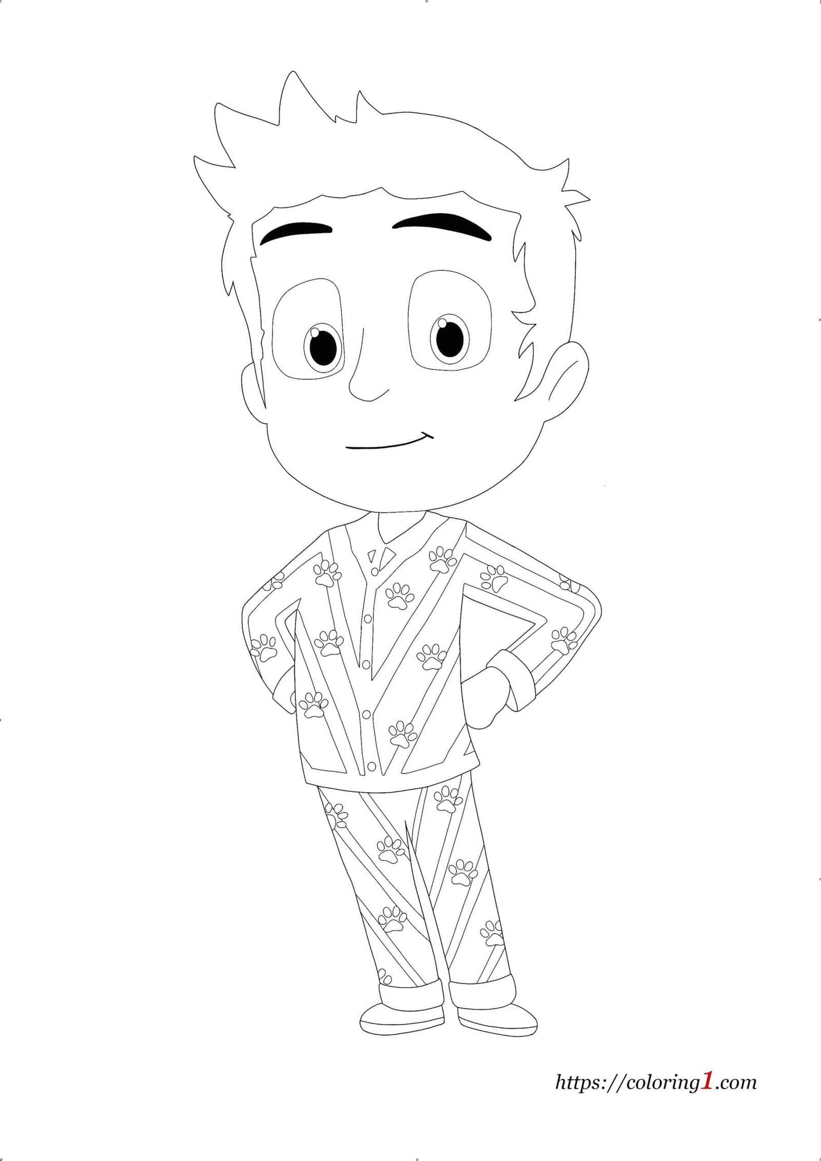 Pj masks connor coloring pages