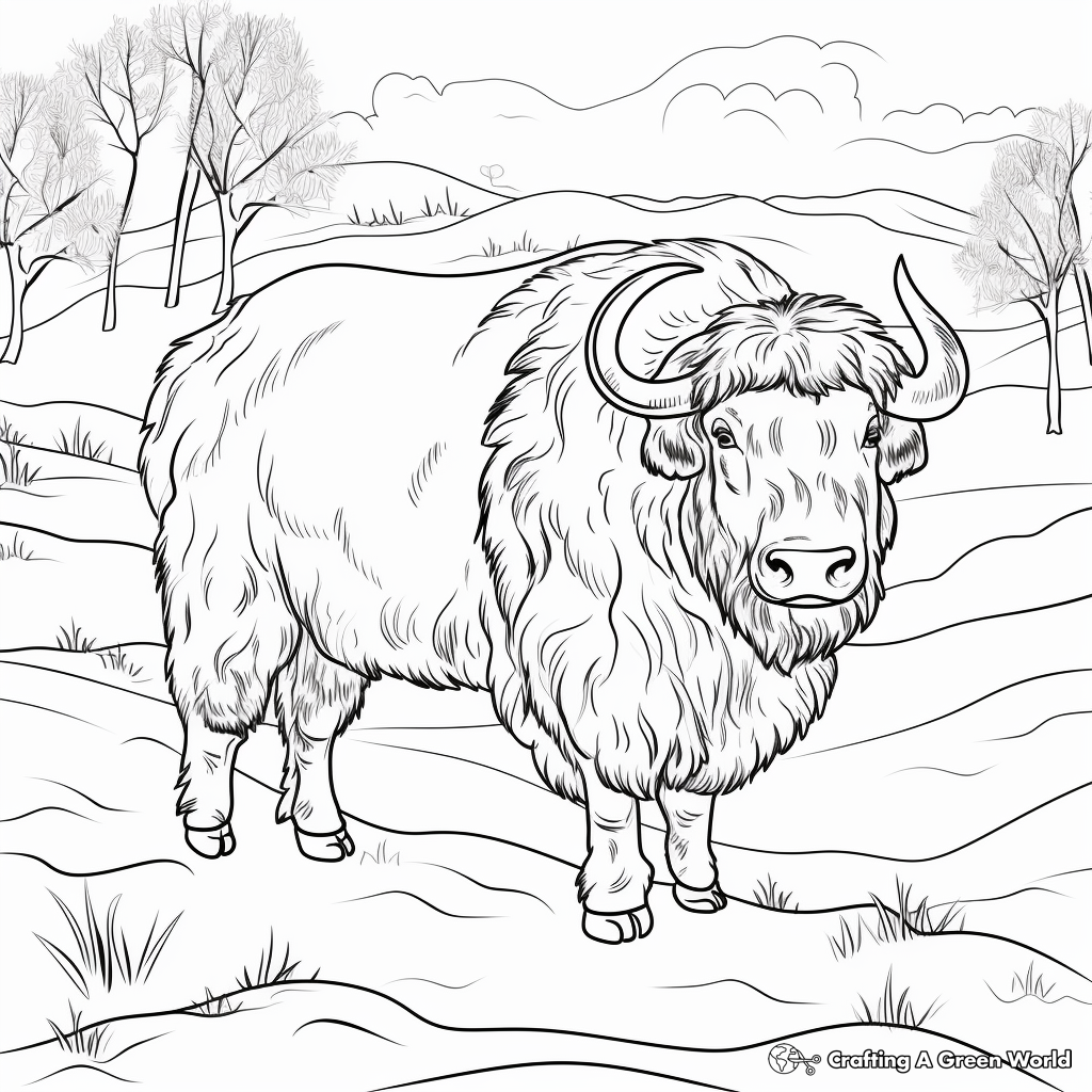 Musk ox coloring pages