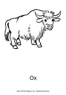 Ox louring pages short stories for kids louring pages ox
