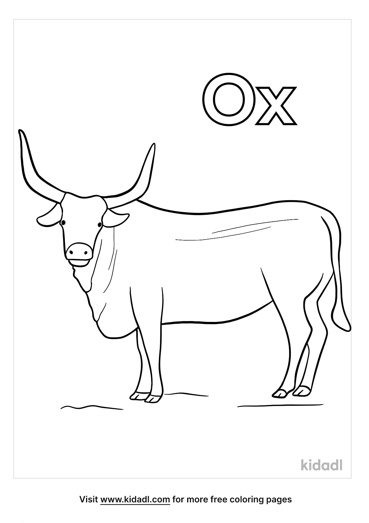 Free ox coloring page coloring page printables