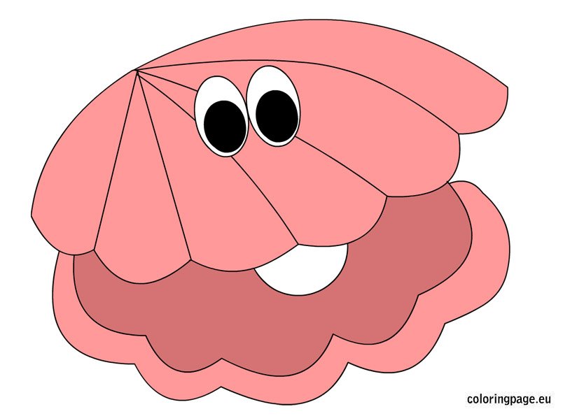 Oyster shell coloring page