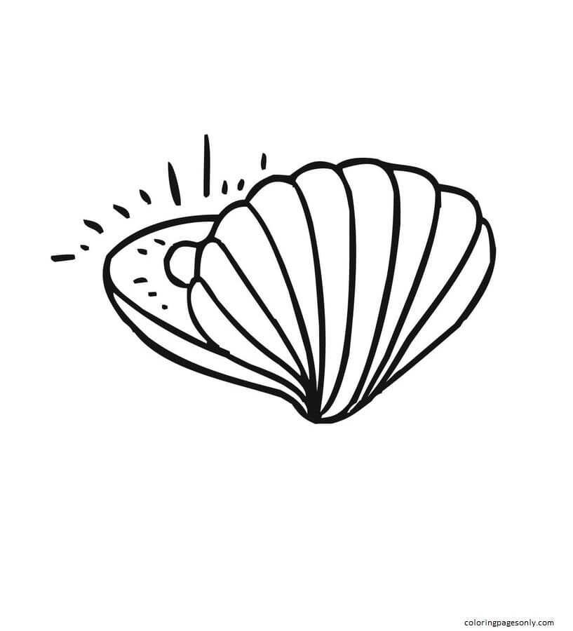 Clam coloring pages printable for free download