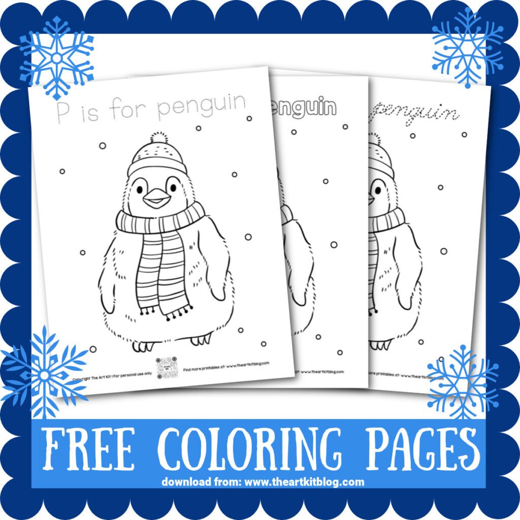 P is for penguin free coloring pages â the art kit