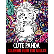 Cute panda coloring book for adults adorable panda coloring book containing mandala panda coloring pages best gift for panda lovers illustrations real books