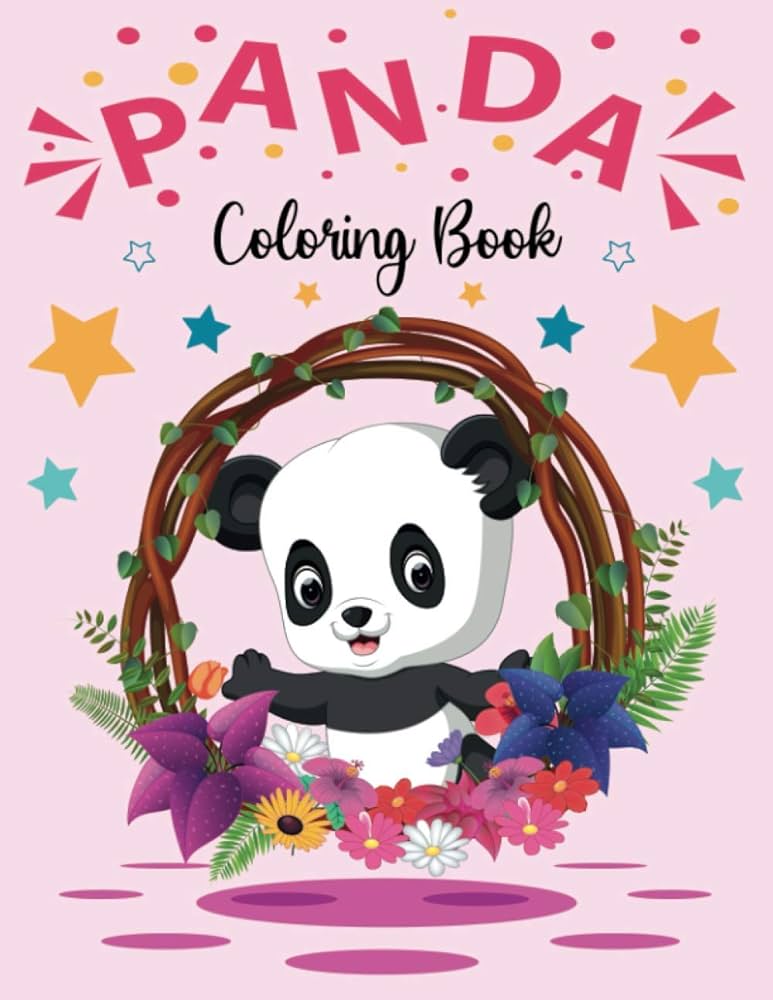 Panda coloring book big panda designs coloring pages for kids ages