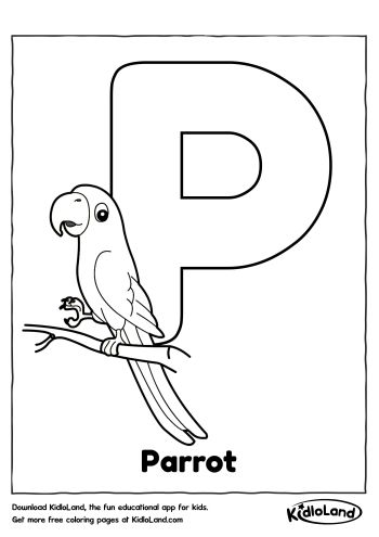 Download free alphabet coloring p and educational activity worksheets for kids