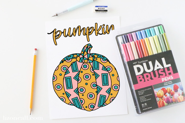 Pumpkin coloring sheet â liz on call