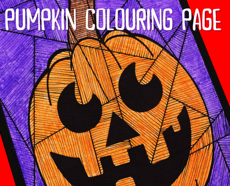 Pumpkin colouring page line art