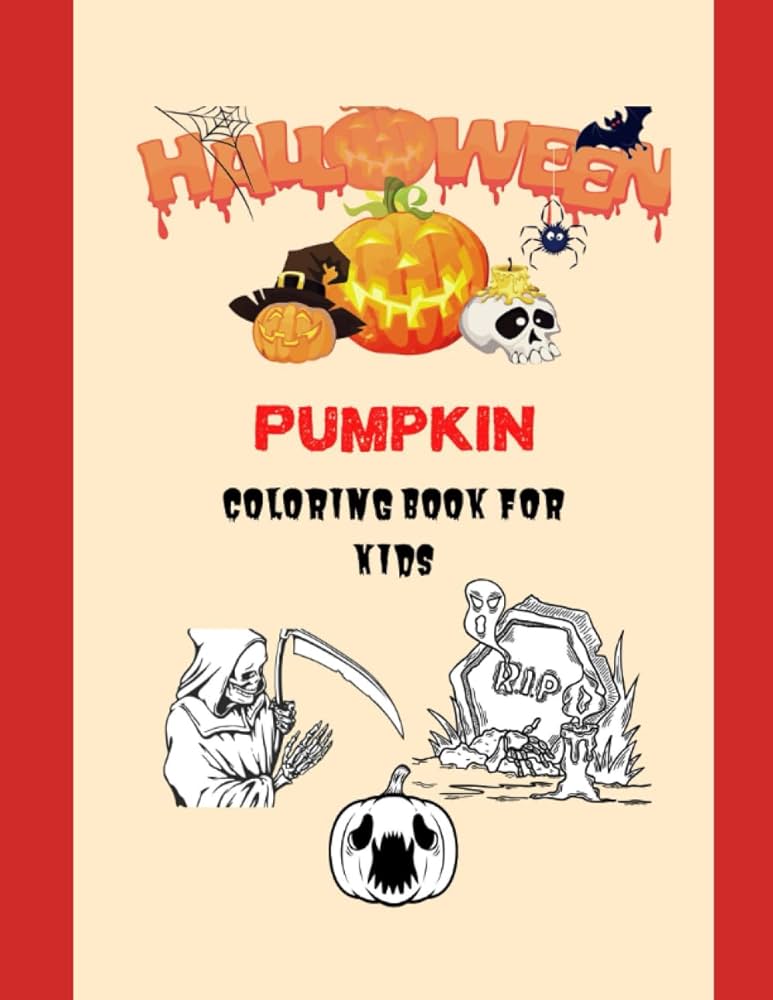 Spooky pumpkin halloween coloring book for kids spooky pumpkin super cute halloween coloring pages halloween coloring book for kids