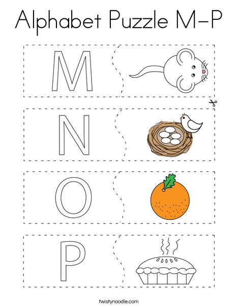Alphabet puzzle m