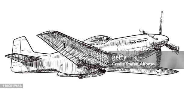 Ww plane drawing stock photos high