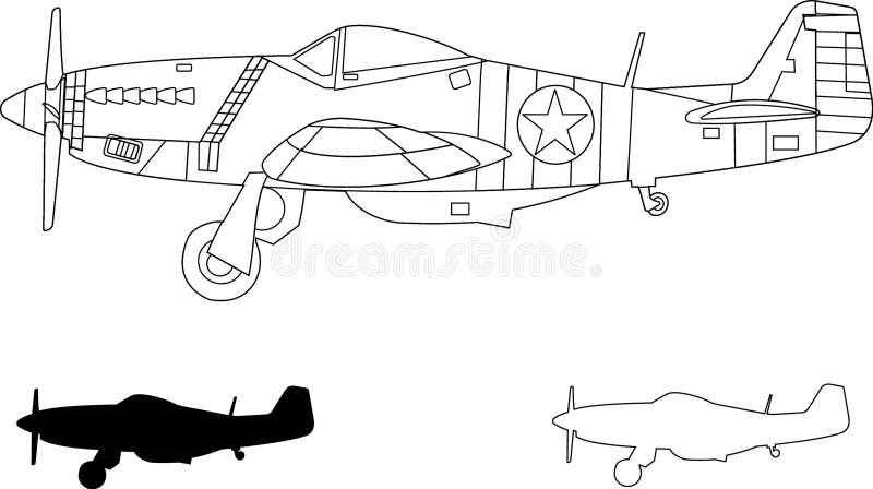 Mustang p stock vector illustration of mustang curtiss