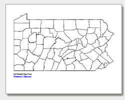 Printable pennsylvania maps state outline county cities