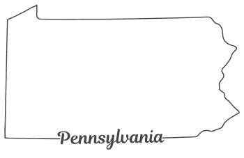 Pennsylvania â map outline printable state shape stencil pattern â diy projects patterns monograms designs templates